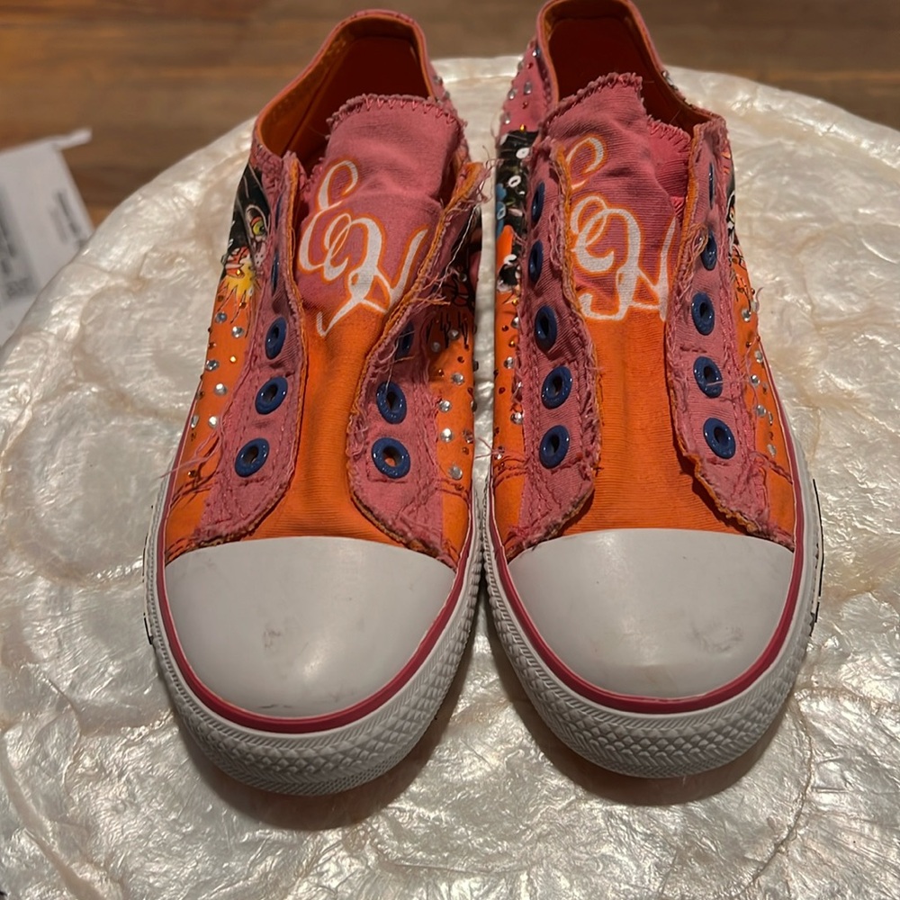 Ed Hardy tiger print shoes